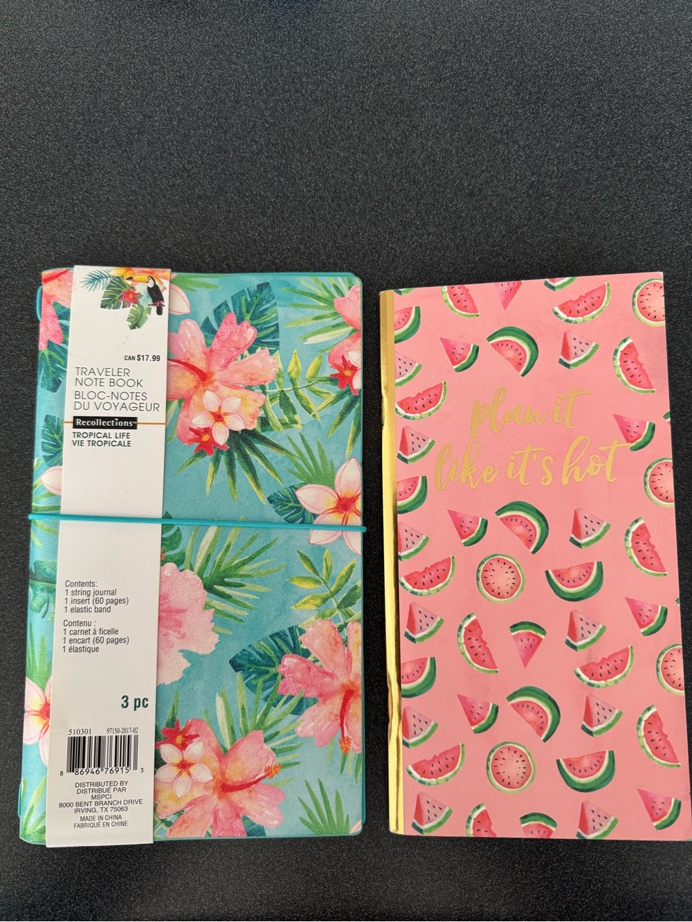 3for$20 Recollections Tropical Floral & Watermelon Traveler Notebook Set